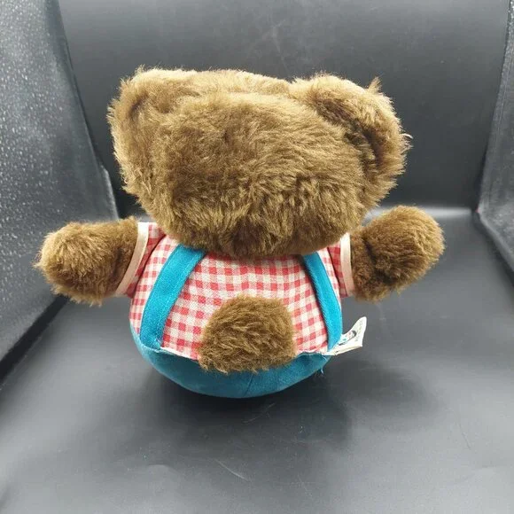 Vintage Fisher Price Roly Poly Round Teddy Bear Plush Chime Musical Baby Toy - Picture 3 of 7